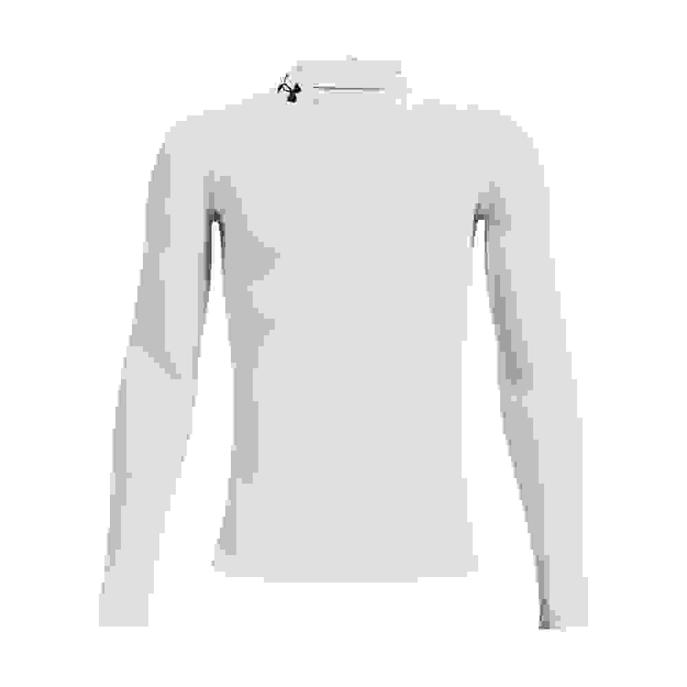 Under Armour HeatGear Mock Neck Big Boys' White Long Sleeve